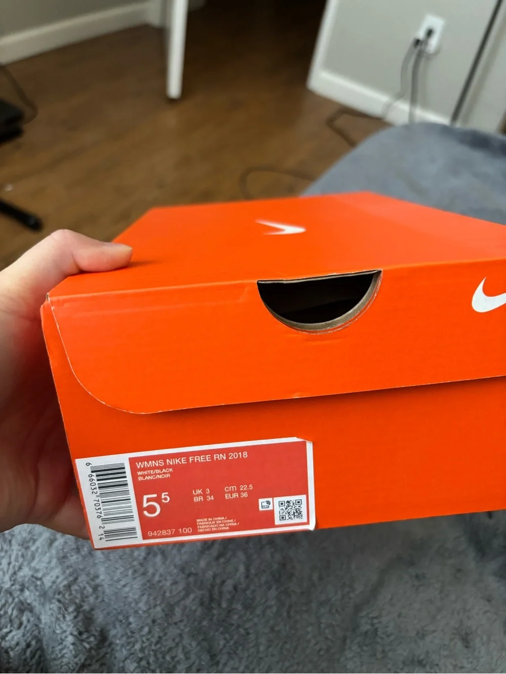 Nike White Womens Sneakers with Black Swoosh Accent